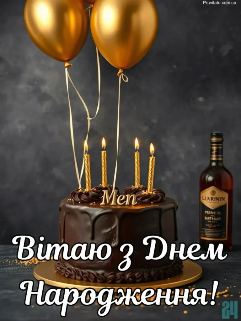 привітання з днем народження мужчині картинки українською мовою