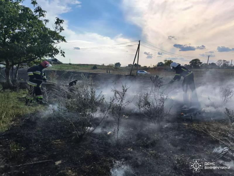 На Вінниччині за добу ліквідували 22 пожежі