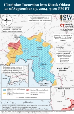 ISW: Українські війська зайшли в ще один район Курської області 