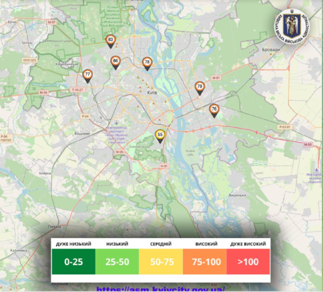 Краще обмежити тривале перебування на вулиці: повітря у Києві залишається забрудненим