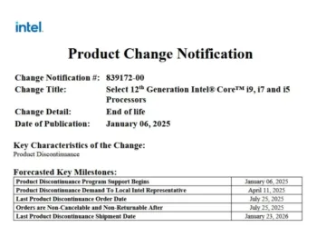 Intel припиняє виробництво мобільних процесорів Alder Lake — 12-те покоління зникне з 25 квітня