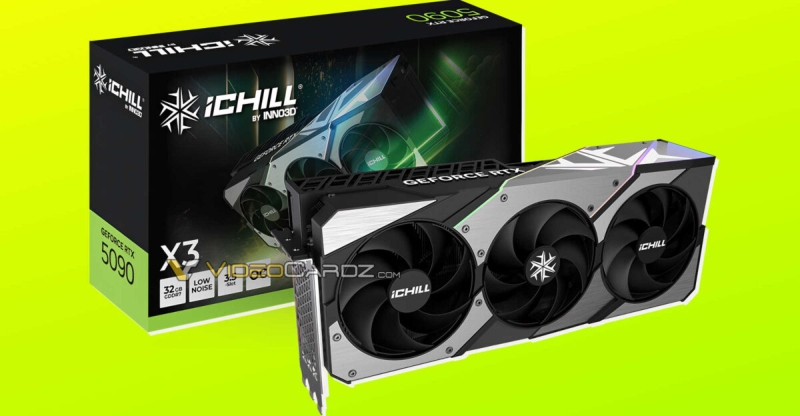 Перший погляд на NVIDIA GeForce RTX 5090 з 32 ГБ GDDR7 від Inno3D