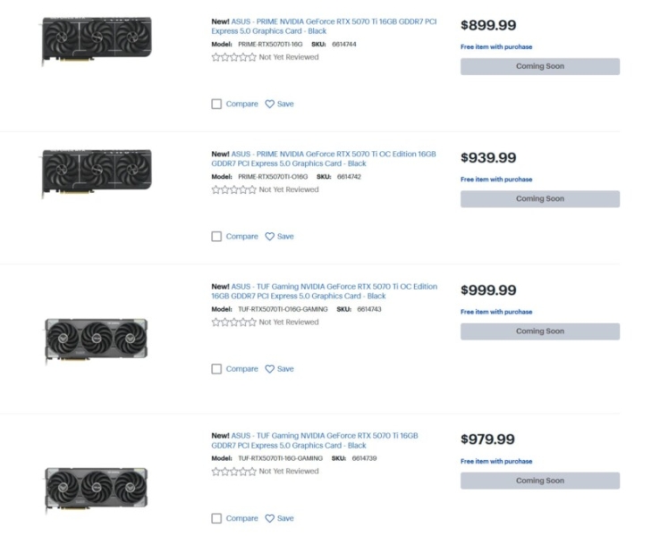 Ціни NVIDIA RTX 5070 Ti перед запуском — від ₴79 тис. в Україні, єдина $750 та решта від $900 у США