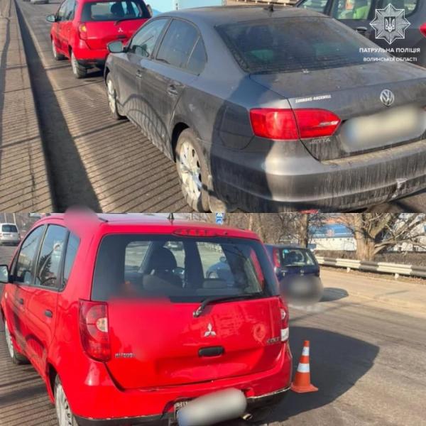 У Луцьку пʼяний водій не зміг розминутися з іншою автівкою