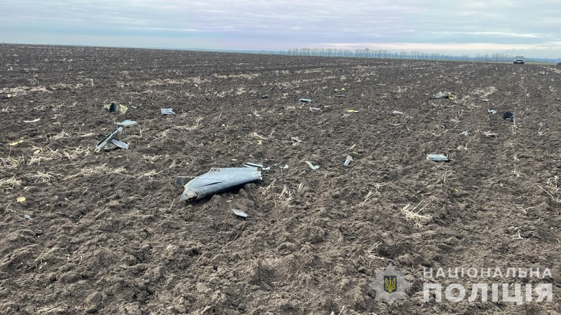 У поліції показали залишки знищених дронів в лютому на Вінниччині