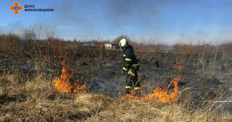Масштабна пожежа поблизу Франківська: горіло 15 гектарів сухостою (ФОТО)