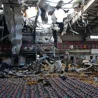 ХК Донбас показав результат російського удару по своїй арені ХК Донбас показав результат російського удару по своїй арені