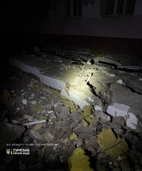 У Сумах черговий приліт “шахеда” у медзаклад