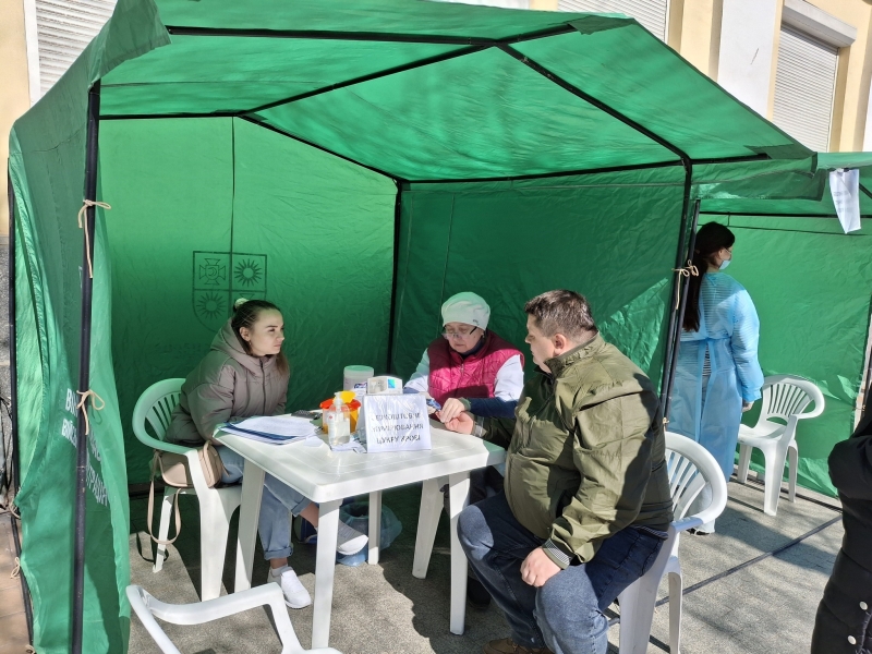 У Вінниці під час акції «Операція «Вакцинація» зробили 675 обстежень, тестувань та вакцинацій