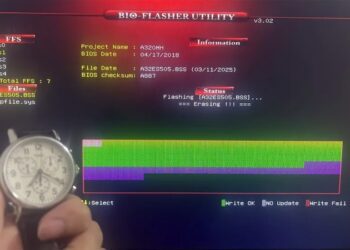 Власник ПК оновлює BIOS материнської плати понад 48 годин і веде фототрансляцію
