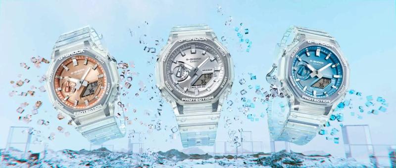 Casio почала продажі в Європі нових напівпрозорих різнокольорових годинників GA-2100BM