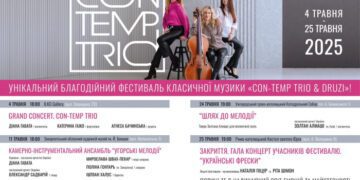 В Ужгороді відбудеться благодійний музичний фестиваль „Con-Temp Trio & Друзі”