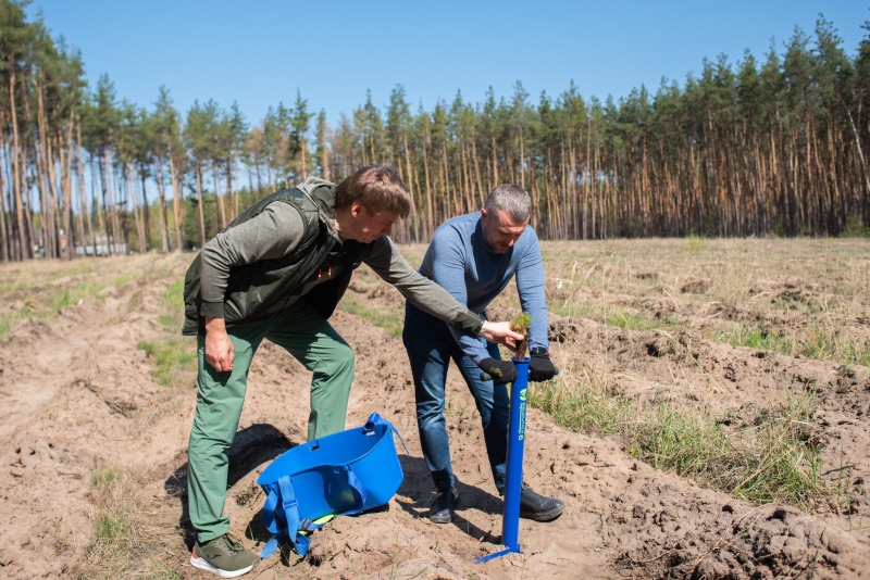 &laquo;Зелена країна&raquo;: представники обласної ради, ОВА разом із олімпійським чемпіоном і лісівниками висадили ліс