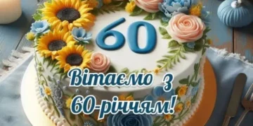 привітання з ювілеєм 60 років