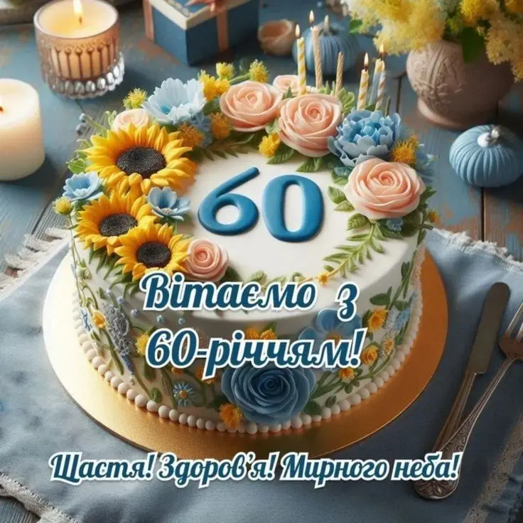 Привітання з ювілеєм 60 років своїми словами — красиві побажання жінці, мужчині