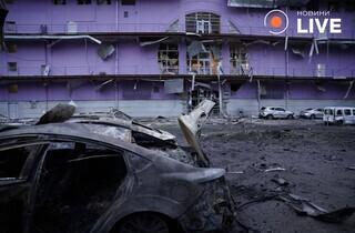 Київ: зранку з'явились перші кадри руйнувань (фото, відео)