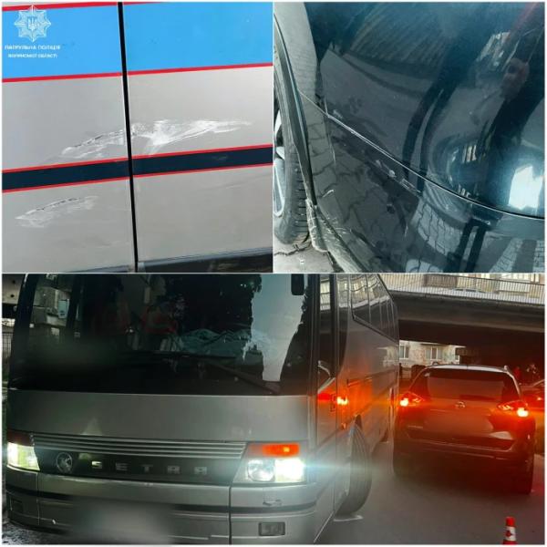 Через недотримання дистанції у Луцьку сталося два ДТП