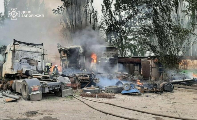 У Запоріжжі на території приватного підприємства сталася пожежа