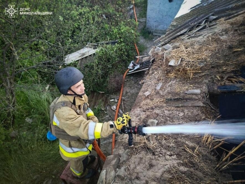 На Миколаївщині внаслідок бойових дій виникла пожежа, - ФОТО
