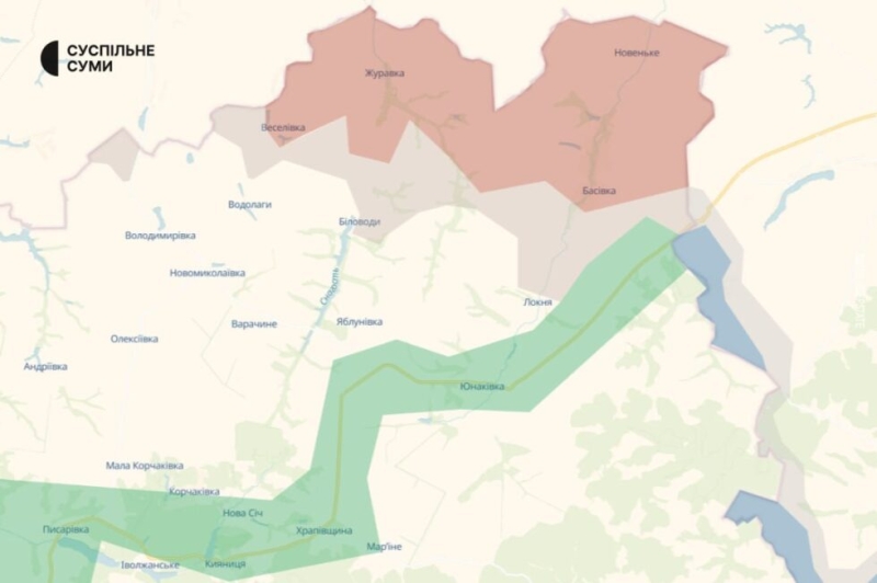 На Сумщині зʼявились зони під контролем РФ, &mdash; карти DeepState