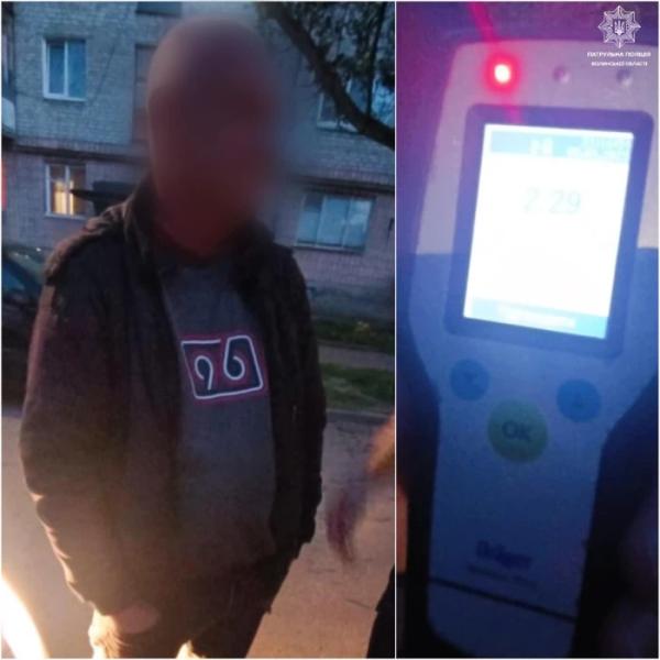 Патрульні затримали водія з 2,29 проміле алкоголю після дзвінка небайдужого лучанина