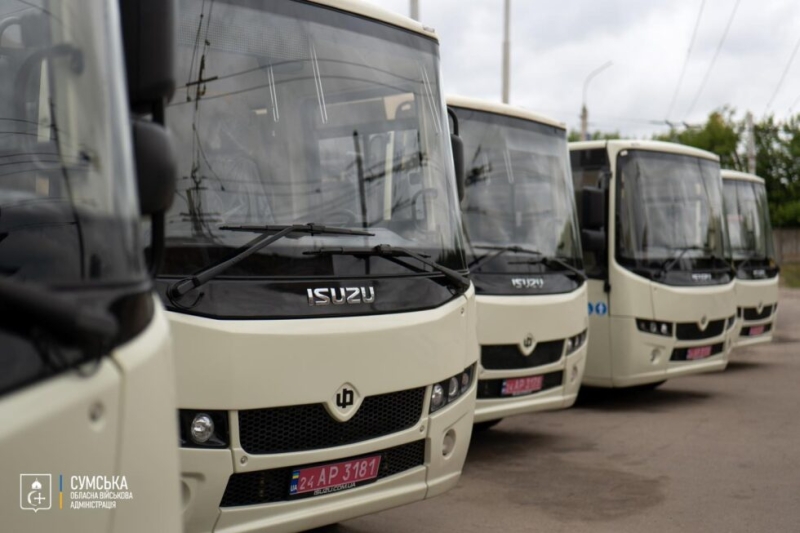 Сумщина отримала 30 автобусів від KOICA та UNOPS для прикордонних громад
