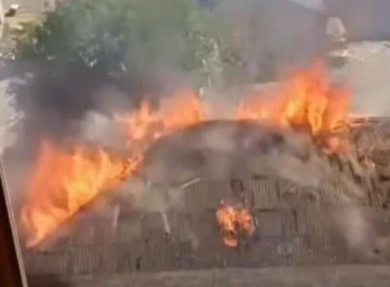 Російські окупанти знову атакували ТЦК: момент влучання "шахеда" потрапив на камеру (ВІДЕО)