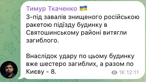 Росія атакувала Київ: понад 130 постраждалих, дев'ять людей загинуло (фото, відео)