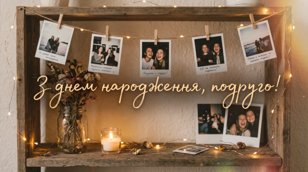 Душевні привітання з днем народження подрузі своїми словами: спільні фото та вогники