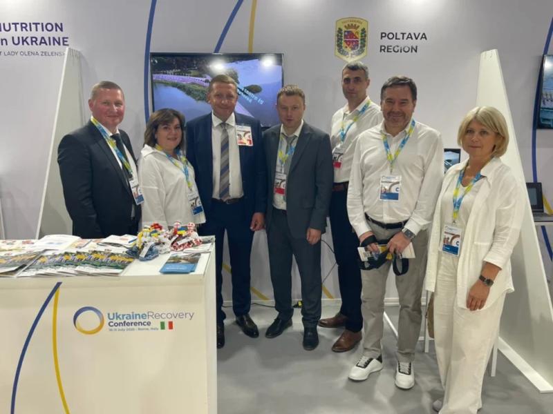 Конференція з питань відновлення України в Римі: команда з Полтавщини презентувала пріоритетні інвестиційні проєкти