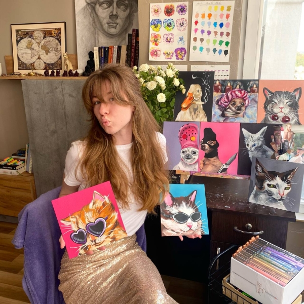 &ldquo;Приємно бачити емоції від картин&rdquo;: як Марія Устимчук малює домашніх улюбленців з України та всього світу