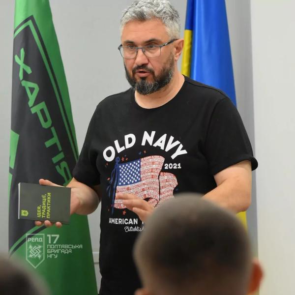 Свідомість — теж фронт: про зустріч бійців 17-ї Полтавської бригади НГУ з Вахтангом Кіпіані