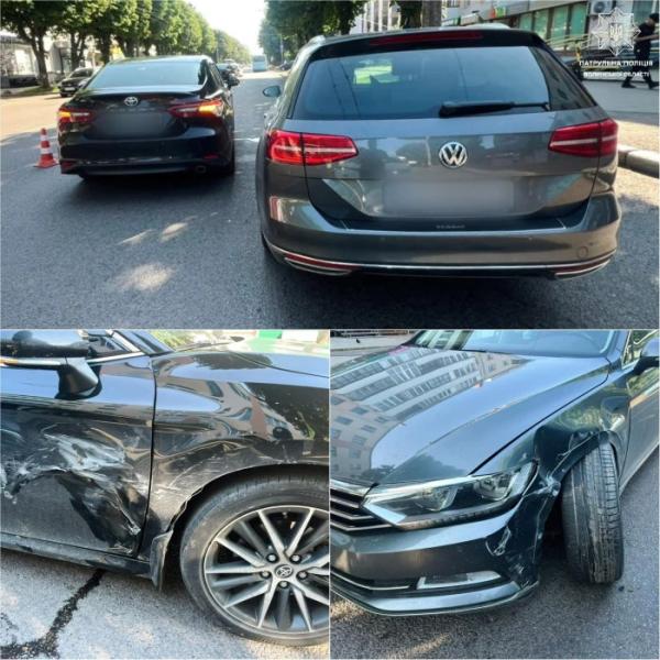 У Луцьку сталася аварія за участі двох легковиків
