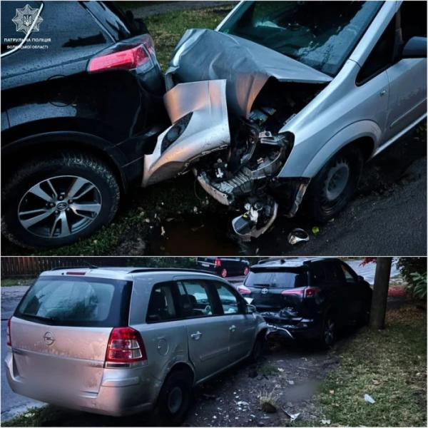 У Луцьку за ніч сталися дві аварії за участі нетверезих водіїв