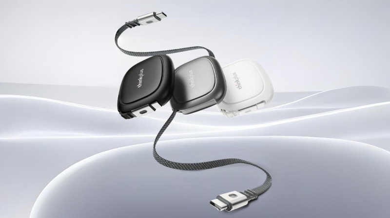 Lenovo випустила компактний висувний кабель із підтримкою зарядки до 240 Вт і довжиною до 120 см