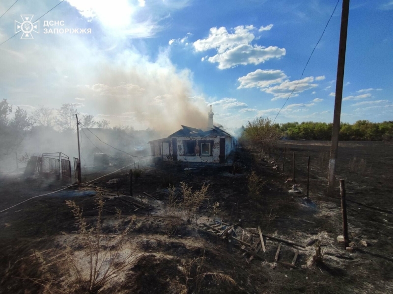 У Запорізькій області обстріли спричинили 11 пожеж: найбільше постраждало Гуляйполе