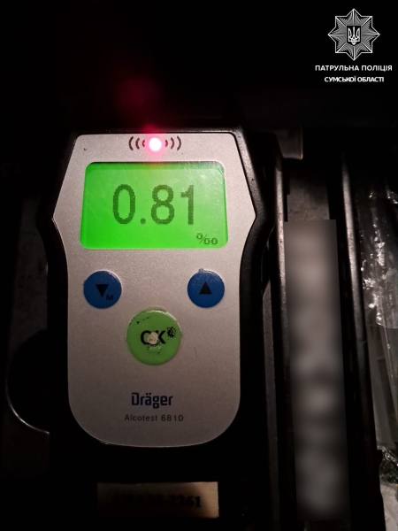 У Сумах п’яного водія зупинили в комендантську годину