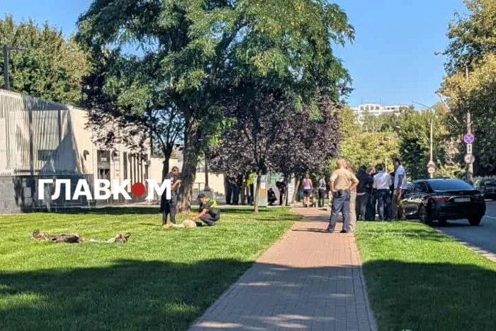 Біля посольства США у Києві затримано чоловіка (фото)