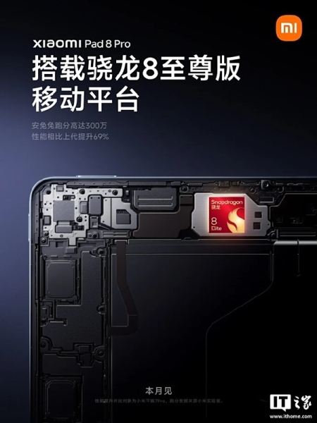 Планшет, який замінить ноутбук: розкрито перші подробиці флагманської лінійки Xiaomi Pad 8