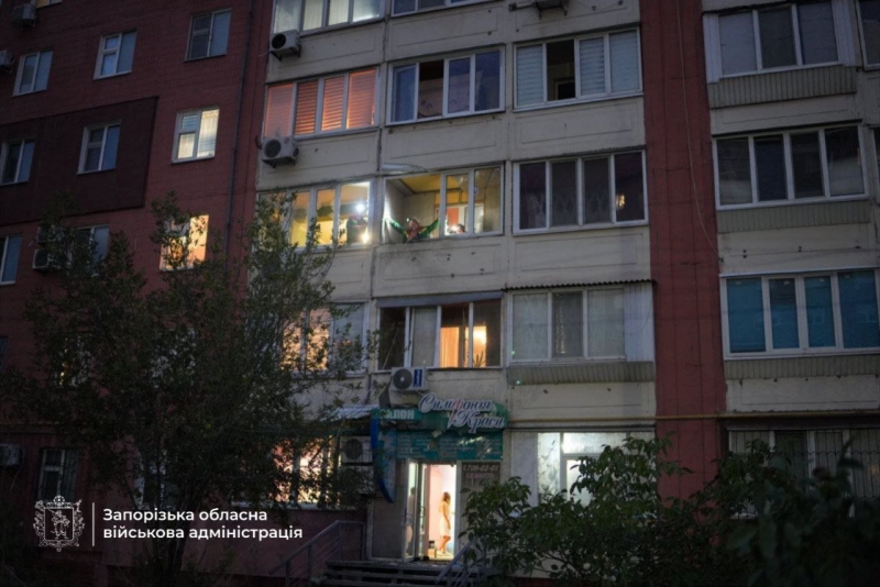 У Запоріжжі внаслідок атаки БПЛА пошкоджено п’ять осель