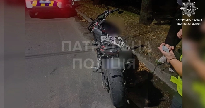 У Луцьку затримали мотоцикліста без водійських прав