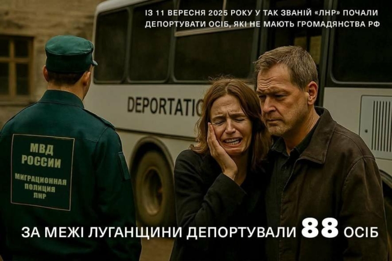За місяць з окупованої Луганщини депортували 88 людей без паспорта рф