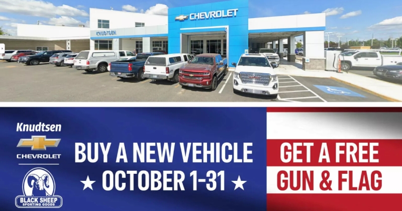 Дилер Chevrolet роздає зброю та американські прапори як бонуси за покупку автомобілів