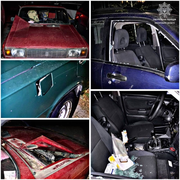 У Запоріжжі затримали крадія, який потрощив чотири автівки