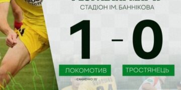 ФК «Тростянець» мінімально поступився київському «Локомотиву»