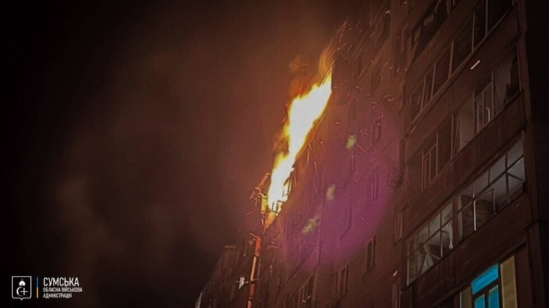 росія за годину спрямувала 10 безпілотників на Суми: влучання у два житлові будинки