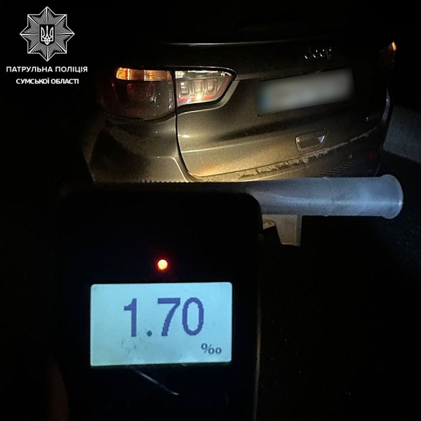 У Сумах патрульні зупинили п’яного водія «джипа»