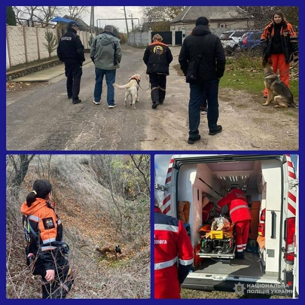 На Запоріжжі поліцейські і команда кінологів впродовж двох днів шукали 82-річну жінку