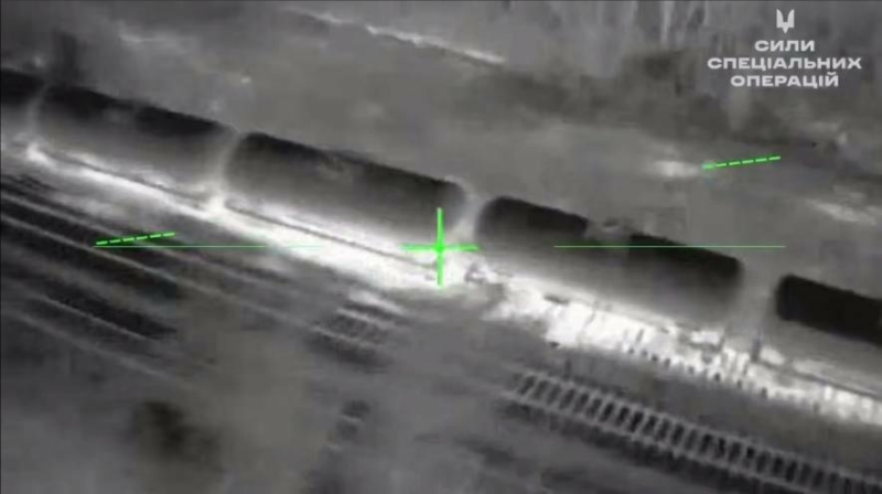 На окупованій Луганщині Сили спеціальних операцій уразили дронами FP-2 склад та залізничні цистерни, - ВІДЕО