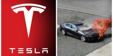 Пожежа в автосалоні Tesla знищила десятки електрокарів (ВІДЕО)